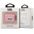 Husa Airpods 3 Karl Lagerfeld Glitter Choupette Head Roz