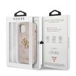 Husa iPhone 12 Pro Max Guess PU 4G Metal Logo Roz