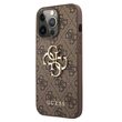Husa iPhone 13 Pro Guess PU 4G Metal Logo Maro