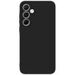 Lemontti Husa Silicon Soft Slim Samsung Galaxy A55 Negru (material mat si fin, captusit cu microfibra)