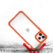 Husa iPhone 11 Pro Max IT Skins Hybrid Solid Plain Coral & Transparent (antishock)