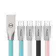 Cablu MicroUSB Mcdodo Zn-Link Silver Pink (1.5m, 2.4A max)