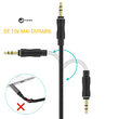 Cablu Jack 3.5mm Lemontti Audio Negru 1m