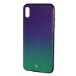 Carcasa Sticla iPhone XS Max Just Must Glass Gradient Purple-Green