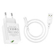 Set Incarcator Retea Borofone BN5 Sunlight cu cablu MicroUSB, QC 3.0, 18W, Alb