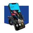 3mk Suport Telefon pentru Bicicleta, rotatie 360, stabil, compatibil cu telefoane intre 4,5-10 cm, Negru