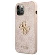 Husa iPhone 12 Pro Max Guess PU 4G Metal Logo Roz