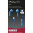 Casti cu Fir Cellularline Swan Microfon cu Input Lightning Albastru