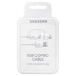 Cablu Original USB la Type-c & MicroUSB Samsung Combo White