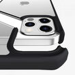 Husa iPhone 12 Pro Max IT Skins Hybrid Solid Plain Black & Transparent