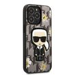Husa iPhone 13 Pro Karl Lagerfeld Ikonik Flower Gri
