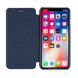 Husa iPhone X / XS Meleovo Smart Flip Navy (spate mat perlat si fata cu aspect metalic)