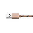 Cablu MicroUSB Devia Fashion Gold 1m (impletitura textila)