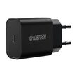 Incarcator Priza Choetech Mains Fast Charge USB-C PD 20W EU, Negru