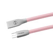 Cablu MicroUSB Mcdodo Zn-Link Silver Pink (1.5m, 2.4A max)