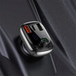 Modulator FM Audio Baseus T Typed MP3 PPS Quick Charger 3 Ports Black