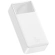 Baseus Acumulator extern Bipow Digital Display 30000mAh, 15W, 2xUSB, USB-C, Micro-USB , cablu Micro-USB 0.25m Alb