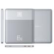 Baseus Acumulator extern Blade 12000mAh, 65W, 2x Type-C, Digital Display, cablu USB-C, Argintiu