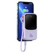 Baseus Acumulator extern Q Pow Digital Display 20000mAh, 20W, Lightning, Type-C, USB, cablu USB-C, 3A, Mov