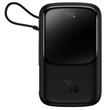 Baseus Acumulator extern Q Pow Digital Display 20000mAh, 20W, Lightning, Type-C, USB, cablu USB-C, 3A, Negru