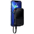 Baseus Acumulator extern Q Pow Digital Display 20000mAh, 20W, Lightning, Type-C, USB, cablu USB-C, 3A, Negru