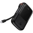 Baseus Acumulator extern Q Pow Digital Display Incarcare Rapida, QC/PD, 10000mAh, 22.5W, cablu integrat Type-C, Negru