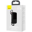Baseus Acumulator extern Q Pow Digital Display Incarcare Rapida, QC/PD, 10000mAh, 22.5W, cablu integrat Type-C, Negru