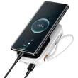 Baseus Acumulator extern Q Pow Digital Display Incarcare Rapida, QC/PD, 20000mAh, 22.5W, cablu integrat Type-C, Alb