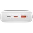 Baseus Acumulator extern Q Pow Digital Display Incarcare Rapida, QC/PD, 20000mAh, 20W, cablu integrat Lightning, Alb