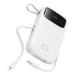 Baseus Acumulator extern QPow Pro+ 10000mAh, 22.5W, Lightning, 2xType-C, USB, cablu USB-C 30 cm, Alb