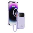 Baseus Acumulator extern QPow Pro+ 10000mAh, 22.5W, Lightning, 2xType-C, USB, cablu USB-C 30 cm, Mov