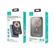 Usams Acumulator extern Magnetic Wireless, MagSafe, Fast Charger, 10000mAh, QC3.0 + PD, Transparent / Negru