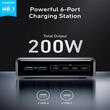 Anker Incarcator Retea Fast Charge 200W, Prime, 4x USB-C 2X USB-A GaN USB-C PD, Negru