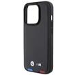 BMW Husa Leather Stamp Tricolor iPhone 15 Pro Negru
