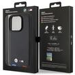 BMW Husa Leather Stamp Tricolor iPhone 15 Pro Negru