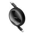Baseus Cablu Type-C la Type-C 100W Free2Draw Mini, 1m, Retractable, Black