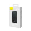 Baseus Acumulator extern Bipow Pro Digital Display 10000mAh 22.5W, 2x USB, 1x USB type C + cablu USB 3A, Negru