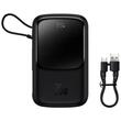 Baseus Acumulator extern Q Pow Digital Display Quick Charge 10000mAh, cablu Lightning 20W, Negru