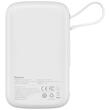 Baseus Acumulator extern Q Pow Digital Display Incarcare Rapida, QC/PD, 10000mAh, 20W, cablu integrat Lightning, Alb