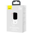 Baseus Acumulator extern Q Pow Digital Display Incarcare Rapida, QC/PD, 10000mAh, 20W, cablu integrat Lightning, Alb