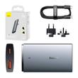 Baseus Set Incarcator Retea 1xport USB-C, 1XUSB-A GaN5 Pro Ultra Slim Fast Charger, 65W, cablu Type-C la Type-C, Gri