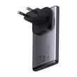 Baseus Set Incarcator Retea 1xport USB-C, 1XUSB-A GaN5 Pro Ultra Slim Fast Charger, 65W, cablu Type-C la Type-C, Gri