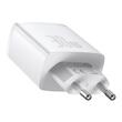 Baseus Incarcator Retea Compact Quick Charge 30W, 2 x USB 5V/3A, 1 x USB Type-C 5V/3A, Alb 