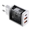 Baseus Incarcator Retea Compact Quick Charge 30W, 2 x USB 5V/3A, 1 x USB Type-C 5V/3A, Alb 