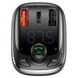 Baseus Modulator FM S-13 Bluetooth MP3 Player, 2x USB, Type-C, E24, Negru