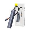 Baseus Multihub 4 porturi UltraJoy Type-C la 3 x USB 3.0 /1 x LAN+RJ45 Gri