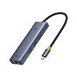 Baseus Multihub 4 porturi UltraJoy Type-C la 3 x USB 3.0 /1 x LAN+RJ45 Gri
