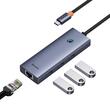 Baseus Multihub 4 porturi UltraJoy Type-C la 3 x USB 3.0 /1 x LAN+RJ45 Gri