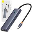 Baseus Multihub 6 in1 UltraJoy Type-C la 1 x HDMI 4K30Hz si 3xUSB 3.0 si 1 x PD +RJ45 Gri