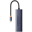 Baseus Multihub 7 in1 UltraJoy Type-C la 1xHDMI 4K 30Hz si 2xUSB 3.0 si 1xPD +RJ45 si SD/TF3.0 Gri